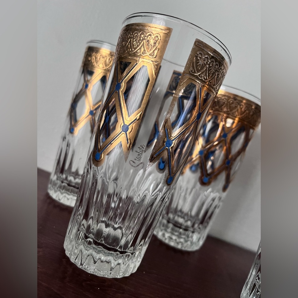 VINTAGE STARLYTE 6 Piece Highball Glass Set